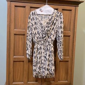 Gap printed shirt dress with drawstring